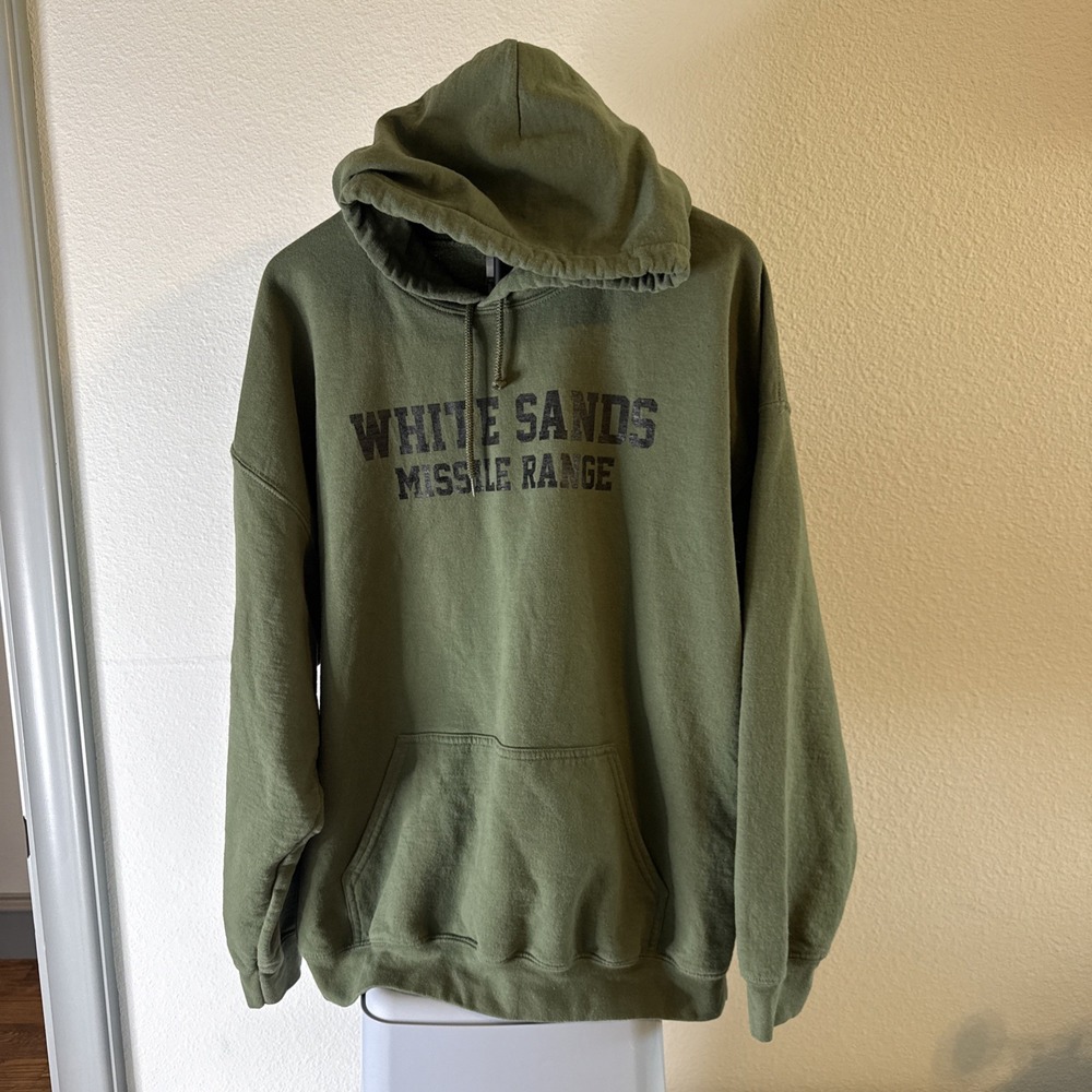 White Sands Missile Range Pullover Hoodie Green Size 2XL